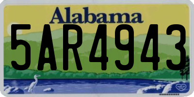 AL license plate 5AR4943