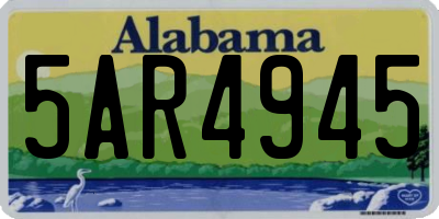 AL license plate 5AR4945