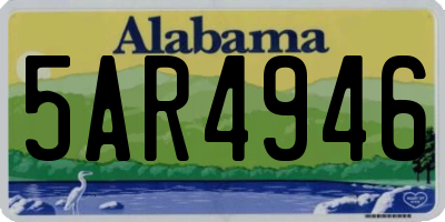 AL license plate 5AR4946