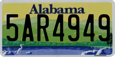 AL license plate 5AR4949