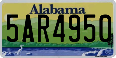 AL license plate 5AR4950