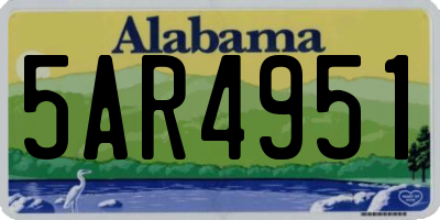 AL license plate 5AR4951