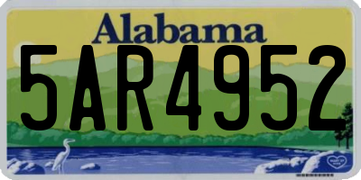 AL license plate 5AR4952