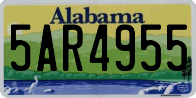 AL license plate 5AR4955