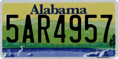 AL license plate 5AR4957
