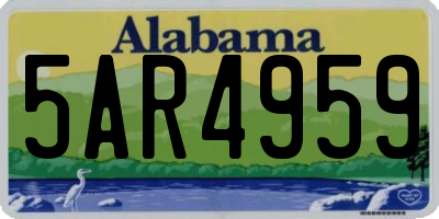 AL license plate 5AR4959