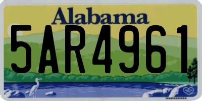 AL license plate 5AR4961