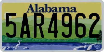 AL license plate 5AR4962