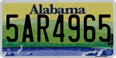 AL license plate 5AR4965