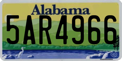 AL license plate 5AR4966
