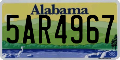 AL license plate 5AR4967