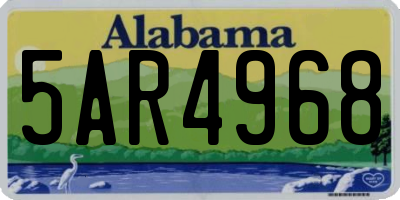 AL license plate 5AR4968
