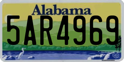 AL license plate 5AR4969