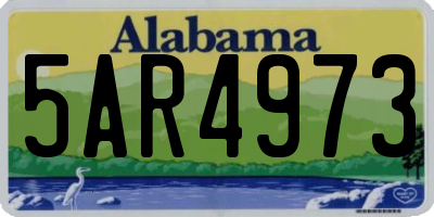 AL license plate 5AR4973