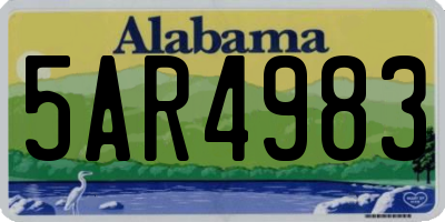 AL license plate 5AR4983