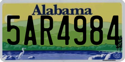 AL license plate 5AR4984