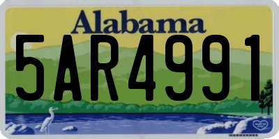 AL license plate 5AR4991