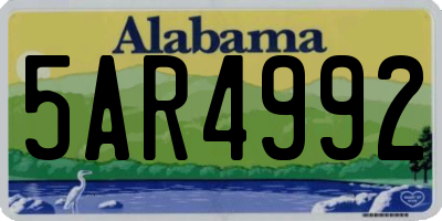 AL license plate 5AR4992