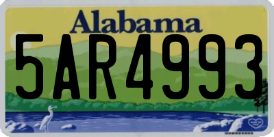 AL license plate 5AR4993