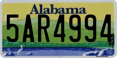AL license plate 5AR4994