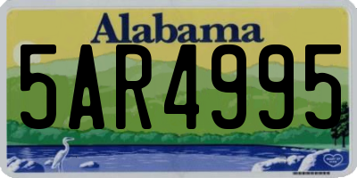 AL license plate 5AR4995