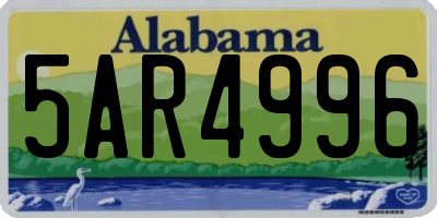 AL license plate 5AR4996