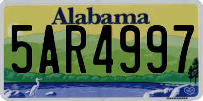 AL license plate 5AR4997