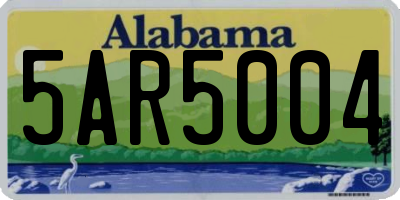 AL license plate 5AR5004