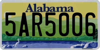 AL license plate 5AR5006