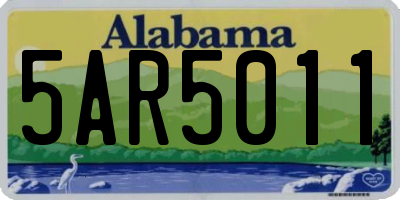 AL license plate 5AR5011