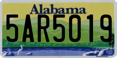 AL license plate 5AR5019