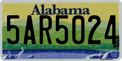 AL license plate 5AR5024