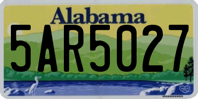 AL license plate 5AR5027