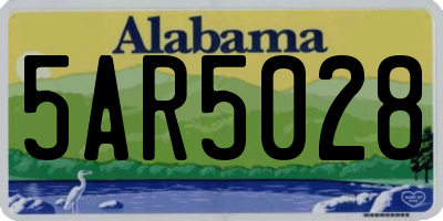 AL license plate 5AR5028