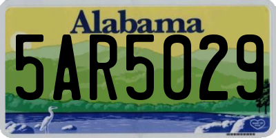 AL license plate 5AR5029