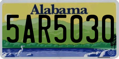 AL license plate 5AR5030