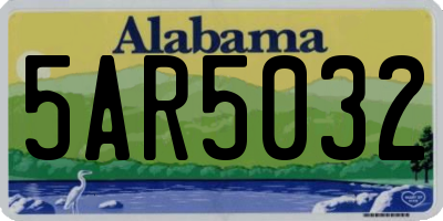 AL license plate 5AR5032