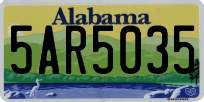 AL license plate 5AR5035