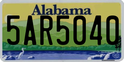 AL license plate 5AR5040