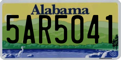 AL license plate 5AR5041