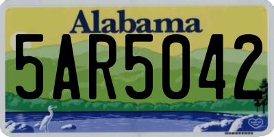 AL license plate 5AR5042