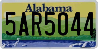 AL license plate 5AR5044