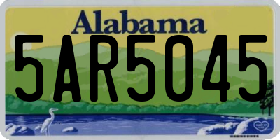 AL license plate 5AR5045