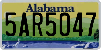 AL license plate 5AR5047