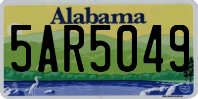 AL license plate 5AR5049