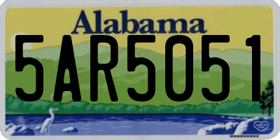 AL license plate 5AR5051