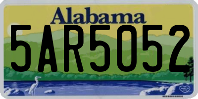 AL license plate 5AR5052