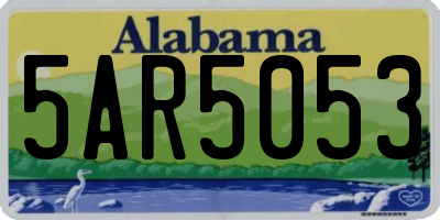 AL license plate 5AR5053