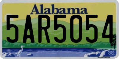 AL license plate 5AR5054