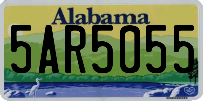 AL license plate 5AR5055